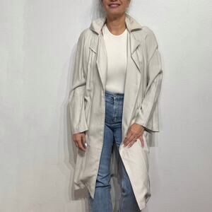 Fore Khaki Belted Lightweight Trench Coat Sz M